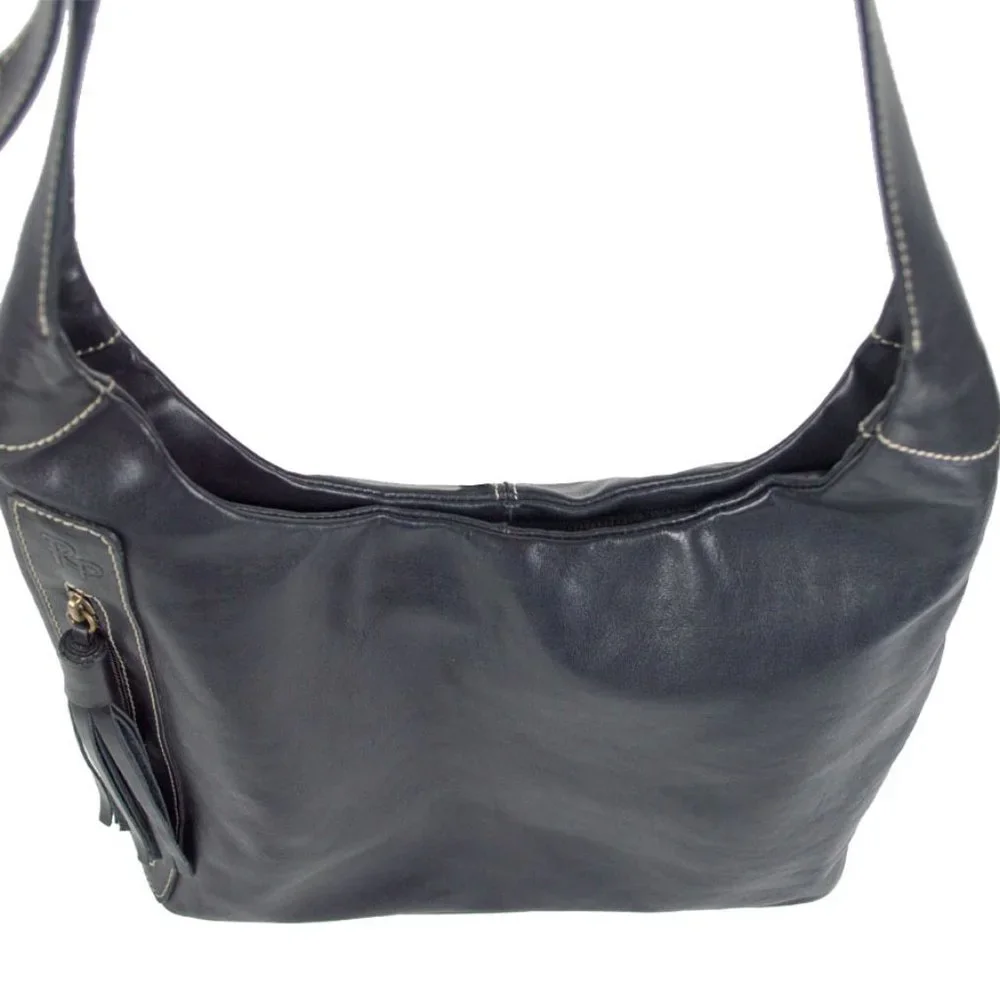 ROBERT  PIETRI Spain Side Zipper Leather Shoulder Hobo Bag